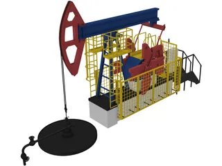 Arctic Oil Station 3D Model preview