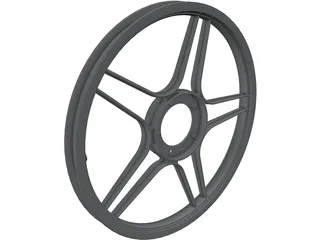 Puch Moped 5-Star Wheel 3D Model preview
