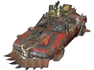 Zombie Car 3D Model preview