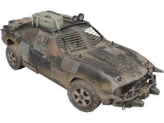 Zombie Car 3D Model preview