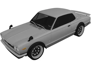 Nissan Skyline 2000GT-R (1968) 3D Model preview