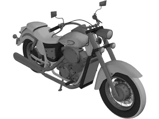 Honda VT400 Shadow 3D Model preview