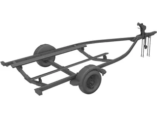 Boat Trailer 3D Model preview