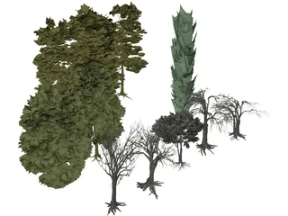Tree Collection 3D Model preview