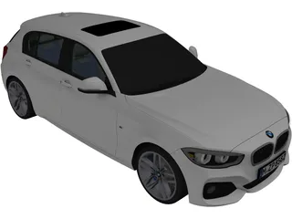 BMW 1-Series 5-door (2016) 3D Model preview
