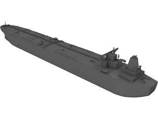 Oil Boat 3D Model preview