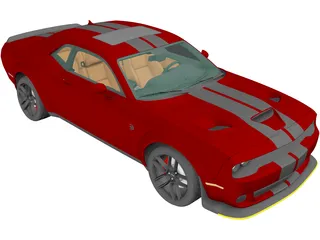 Dodge Challenger SRT Hellcat WideBody (2018) 3D Model preview