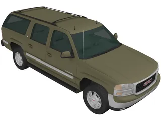 GMC Yukon XL (2000) 3D Model preview