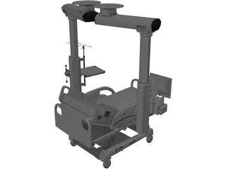 Hospital Bed 3D Model preview