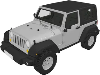 Jeep Wrangler Rubicon (2013) 3D Model preview
