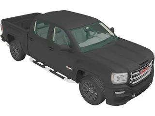 GMC Sierra 1500 CrewCab ShortBox AllTerrain (2017) 3D Model preview