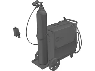 MillerMatic 210 Mig Welder 3D Model preview