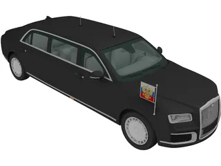 Aurus Senat (2018) 3D Model preview