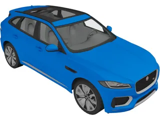 Jaguar F-Pace S (2017) 3D Model preview