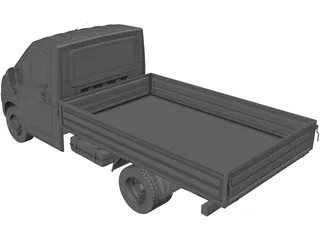 GAZelle NEXT Flatbed 3D Model preview