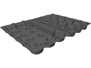 Egg Packaging 3D Model preview