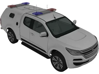 Holden Colorado SpaceCab Divisional Van (2018) 3D Model preview