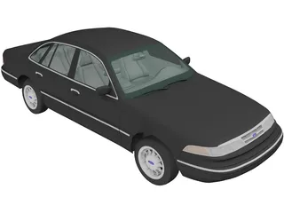 Ford Crown Victoria (1995) 3D Model preview