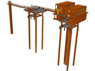Oil Platform 3D Model preview