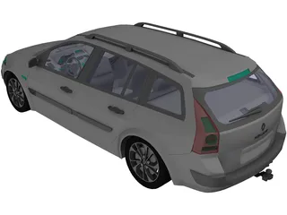 Renault Megane II (2009) 3D Model preview