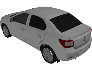 Renault Logan (2016) 3D Model preview