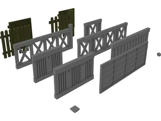 Fences Collection 3D Model preview