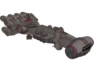 Star Wars Corvette 3D Model preview