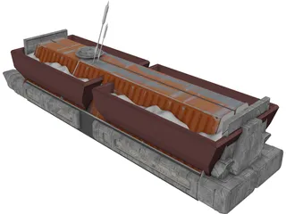 Freight Train 3D Model preview