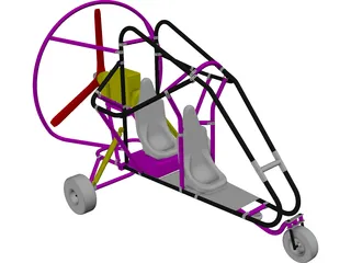 Powered Parachute 3D Model preview