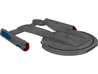 Star Trek Akira Class 3D Model preview