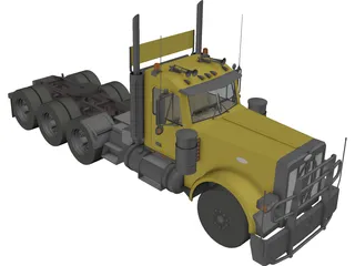 Peterbilt 379 4 axle 3D Model preview