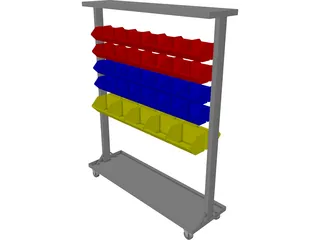 Parts Bin 3D Model preview