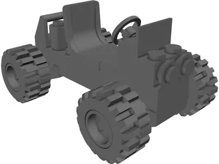 Little Toy Car 3D Model preview
