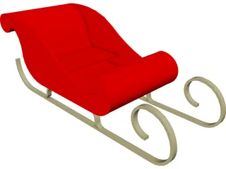 Christmas Sledge 3D Model preview