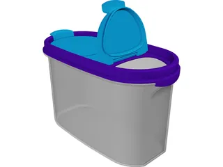 Tupperware Box 3D Model preview