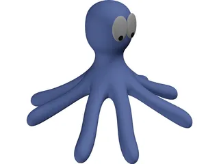Cartoon Octopus 3D Model preview
