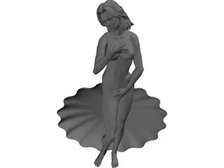 Statue Birth of Venus 3D Model preview