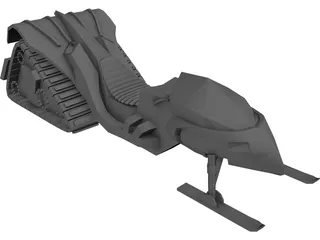Snowmobile Concept 3D Model preview