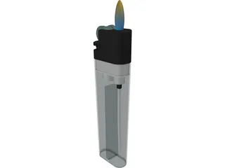 Plastic Lighter 3D Model preview
