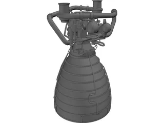 Space Shuttle Main Engine 3D Model preview