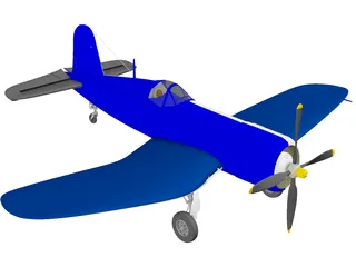 F4U Corsair 3D Model preview