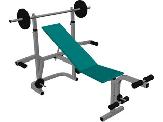 Bench Press 3D Model preview