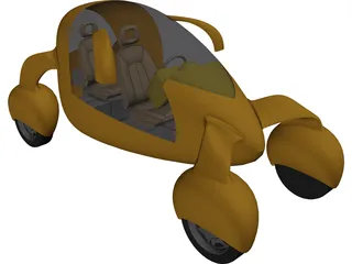 Electric Bubble Car 3D Model preview