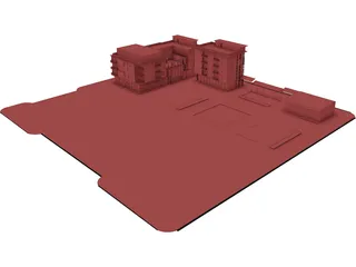 Apartment Buildings 3D Model preview