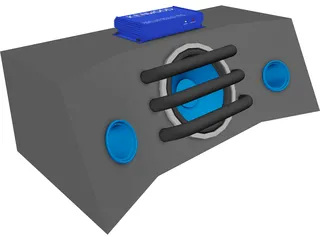 Kenwood Subwoofer 3D Model preview