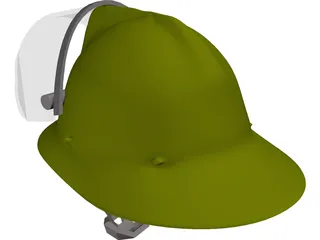 Helmet Fireman 3D Model preview