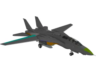 F-14A Tomcat 3D Model preview
