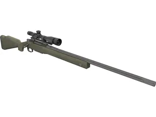 M40A3 Sniper Rifle 3D Model preview