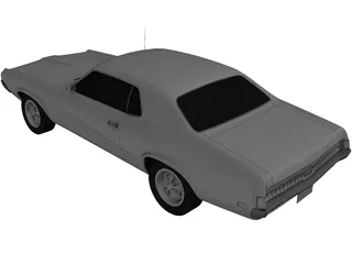 Mercury Cougar Eliminator (1970) 3D Model preview