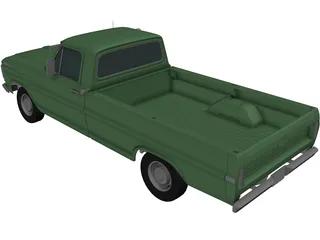 Ford F-100 (1970) 3D Model preview